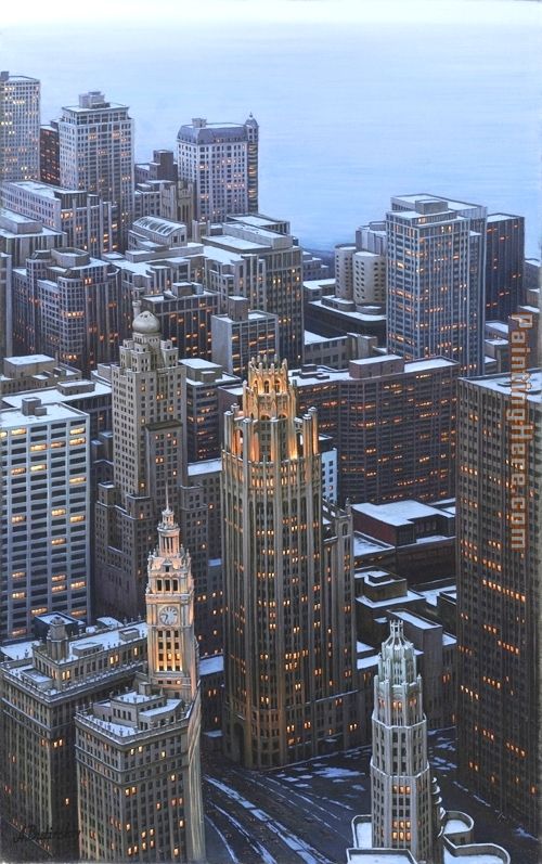 Magnificent Mile painting - Alexei Butirskiy Magnificent Mile art painting